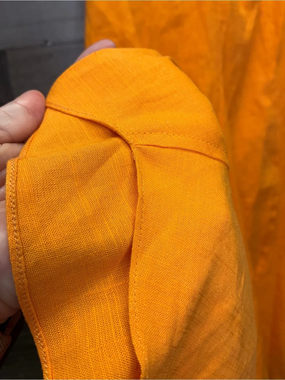Cult Gaia Eileen Linen Dress in Apricot - Picture 9 of 11